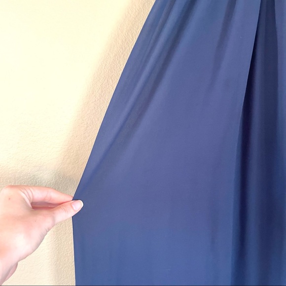 Soieblu Blue Floral Embroidered Maxi Gown Small Party Formal Wedding - Picture 4 of 8